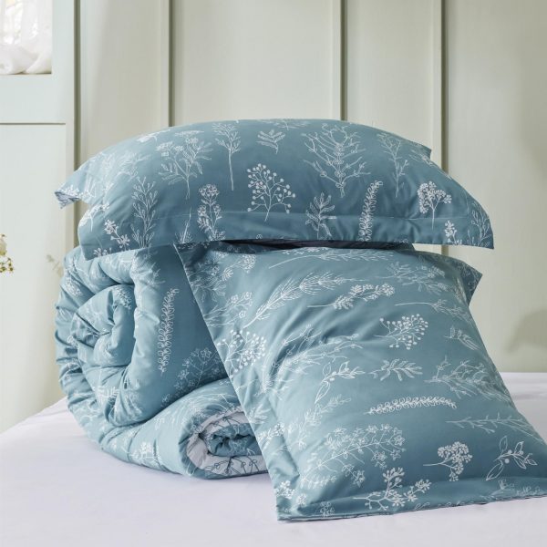 Bedsure | 2/3 Pcs Floral Printed Reversible Comforter Set with Soft Designed Plants Pattern Bedding Set - Image 7