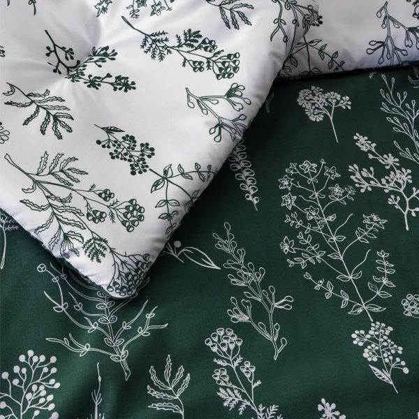 Bedsure | 2/3 Pcs Floral Printed Reversible Comforter Set with Soft Designed Plants Pattern Bedding Set - Image 13