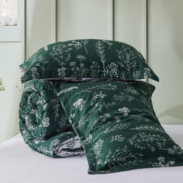 Bedsure | 2/3 Pcs Floral Printed Reversible Comforter Set with Soft Designed Plants Pattern Bedding Set - Image 14