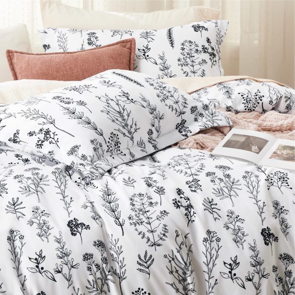 Bedsure | 2/3 Pcs Floral Printed Reversible Comforter Set with Soft Designed Plants Pattern Bedding Set - Image 25