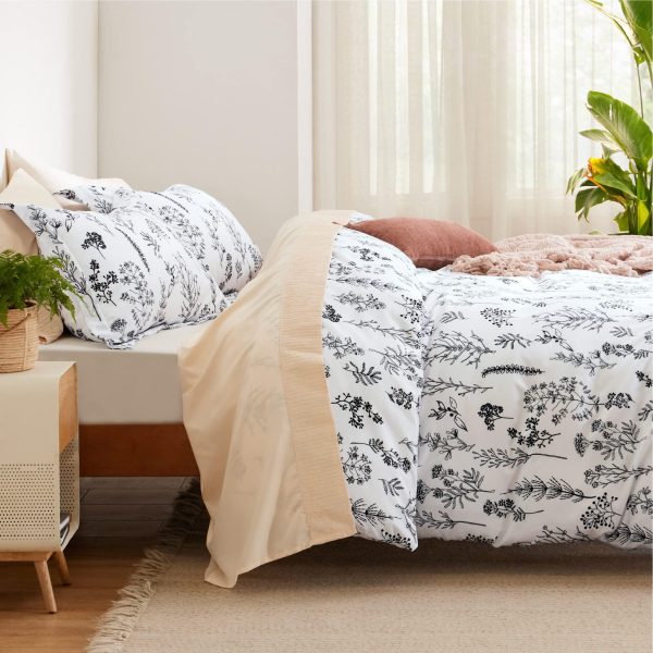 Bedsure | 2/3 Pcs Floral Printed Reversible Comforter Set with Soft Designed Plants Pattern Bedding Set - Image 26