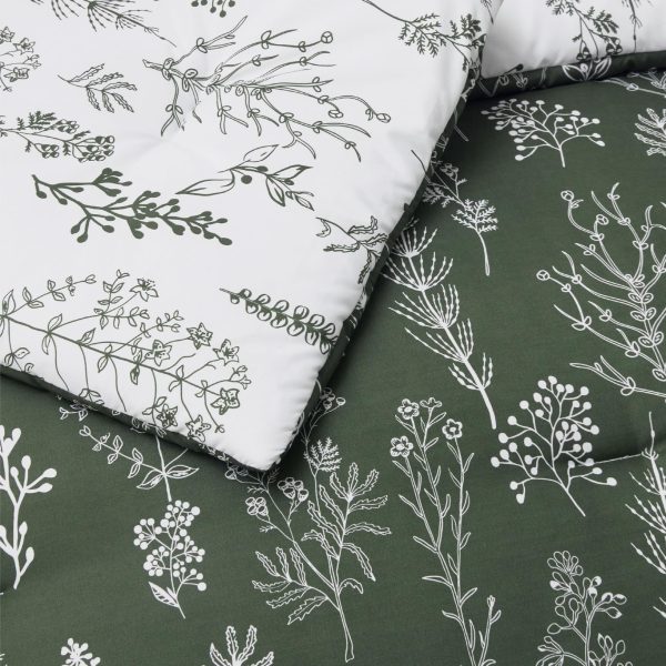 Bedsure | 2/3 Pcs Floral Printed Reversible Comforter Set with Soft Designed Plants Pattern Bedding Set - Image 40