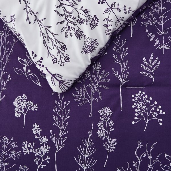 Bedsure | 2/3 Pcs Floral Printed Reversible Comforter Set with Soft Designed Plants Pattern Bedding Set - Image 48