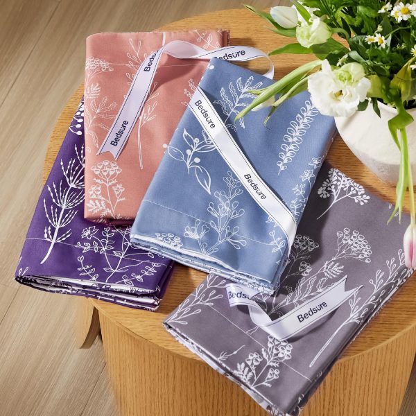 Bedsure | 2/3 Pcs Floral Printed Reversible Comforter Set with Soft Designed Plants Pattern Bedding Set - Image 49