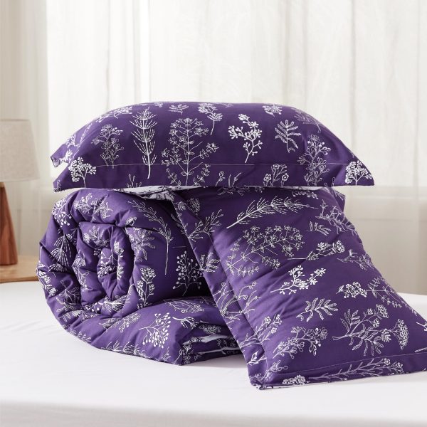 Bedsure | 2/3 Pcs Floral Printed Reversible Comforter Set with Soft Designed Plants Pattern Bedding Set - Image 50