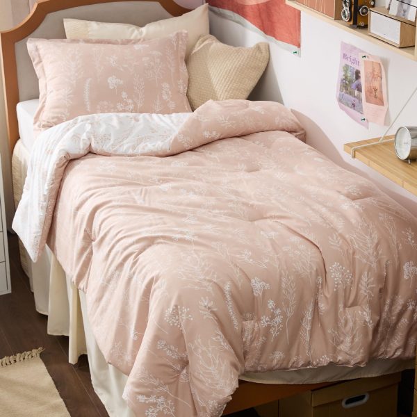 Bedsure | 2/3 Pcs Floral Printed Reversible Comforter Set with Soft Designed Plants Pattern Bedding Set - Image 51