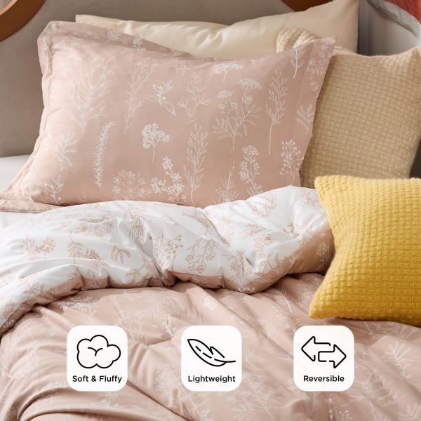 Bedsure | 2/3 Pcs Floral Printed Reversible Comforter Set with Soft Designed Plants Pattern Bedding Set - Image 53