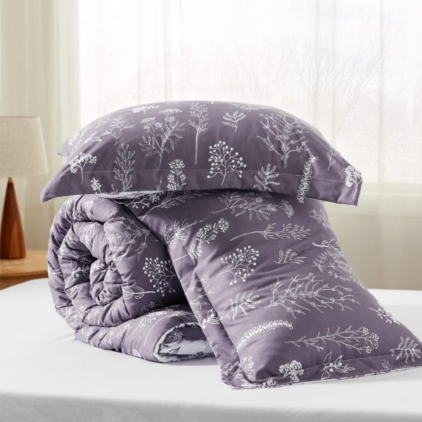 Bedsure | 2/3 Pcs Floral Printed Reversible Comforter Set with Soft Designed Plants Pattern Bedding Set - Image 63