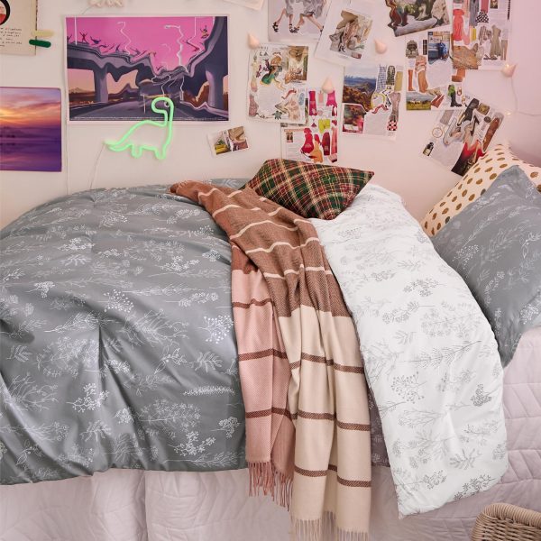 Bedsure | 2/3 Pcs Floral Printed Reversible Comforter Set with Soft Designed Plants Pattern Bedding Set - Image 67