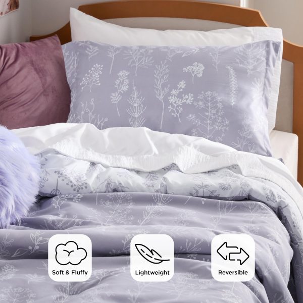 Bedsure | 2/3 Pcs Floral Printed Reversible Comforter Set with Soft Designed Plants Pattern Bedding Set - Image 75