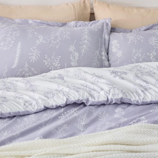Bedsure | 2/3 Pcs Floral Printed Reversible Comforter Set with Soft Designed Plants Pattern Bedding Set - Image 76