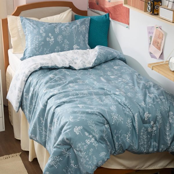 Bedsure | 2/3 Pcs Floral Printed Reversible Comforter Set with Soft Designed Plants Pattern Bedding Set - Image 79