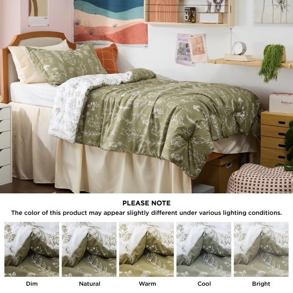 Bedsure | 2/3 Pcs Floral Printed Reversible Comforter Set with Soft Designed Plants Pattern Bedding Set - Image 91