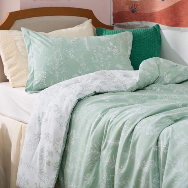 Bedsure | 2/3 Pcs Floral Printed Reversible Comforter Set with Soft Designed Plants Pattern Bedding Set - Image 95