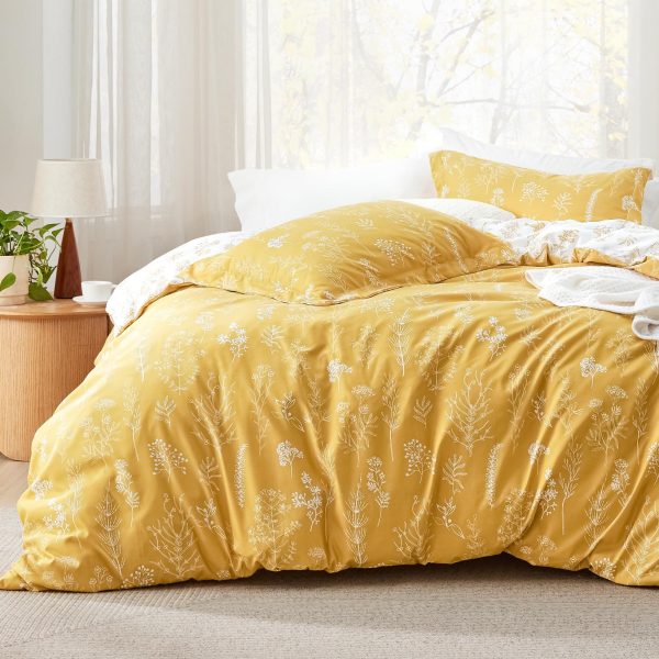 Bedsure | 2/3 Pcs Floral Printed Reversible Comforter Set with Soft Designed Plants Pattern Bedding Set - Image 105