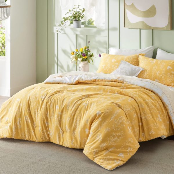 Bedsure | 2/3 Pcs Floral Printed Reversible Comforter Set with Soft Designed Plants Pattern Bedding Set - Image 106
