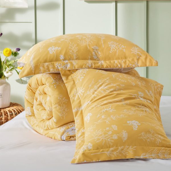 Bedsure | 2/3 Pcs Floral Printed Reversible Comforter Set with Soft Designed Plants Pattern Bedding Set - Image 111