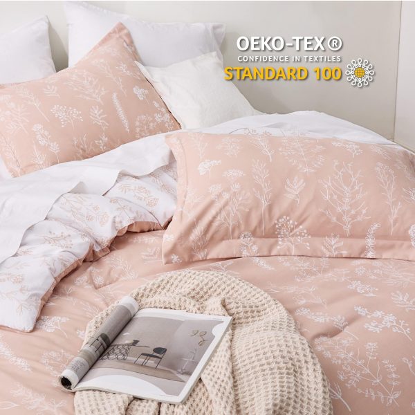 Bedsure | 2/3 Pcs Floral Printed Reversible Comforter Set with Soft Designed Plants Pattern Bedding Set - Image 121