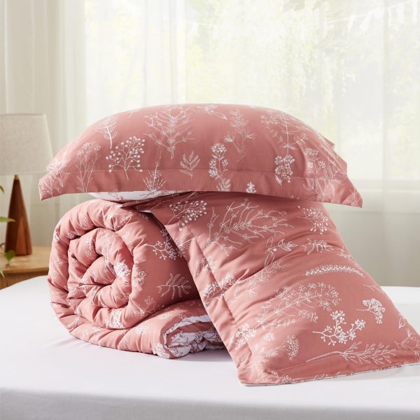 Bedsure | 2/3 Pcs Floral Printed Reversible Comforter Set with Soft Designed Plants Pattern Bedding Set - Image 129