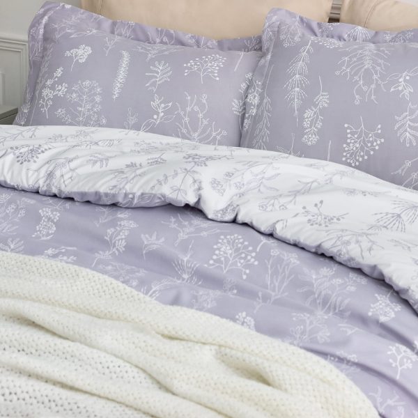Bedsure | 2/3 Pcs Floral Printed Reversible Comforter Set with Soft Designed Plants Pattern Bedding Set - Image 143