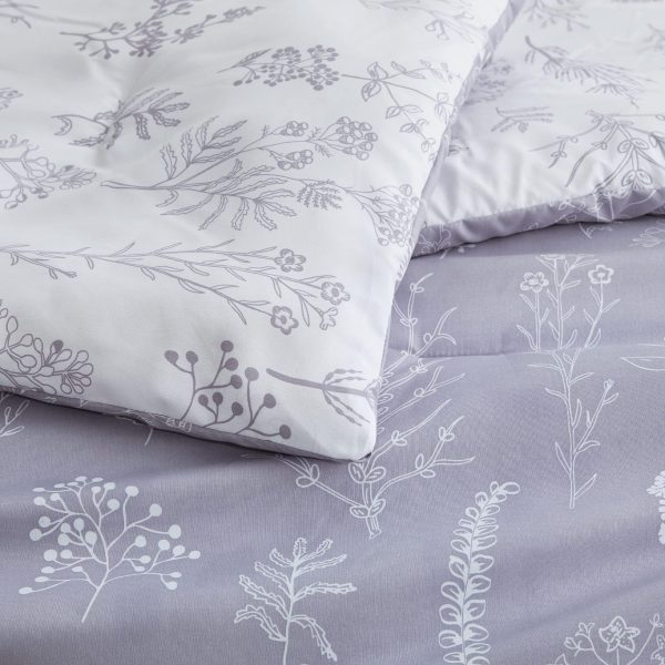 Bedsure | 2/3 Pcs Floral Printed Reversible Comforter Set with Soft Designed Plants Pattern Bedding Set - Image 144