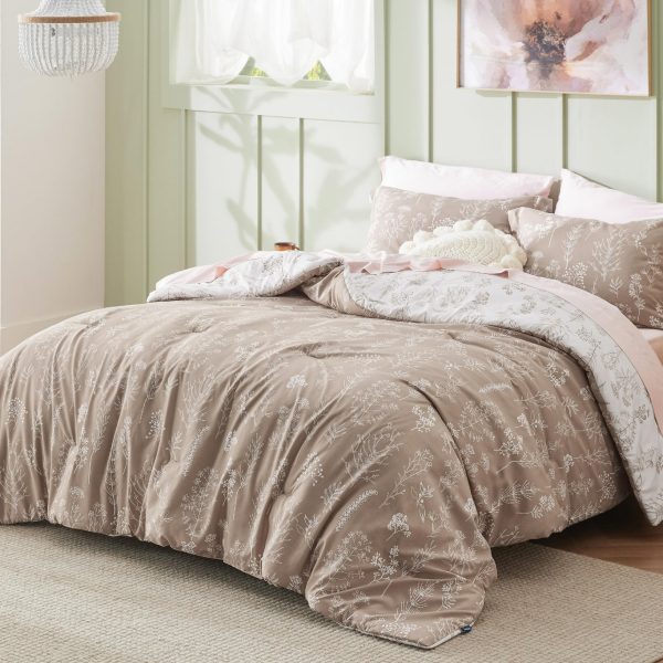 Bedsure | 2/3 Pcs Floral Printed Reversible Comforter Set with Soft Designed Plants Pattern Bedding Set - Image 146