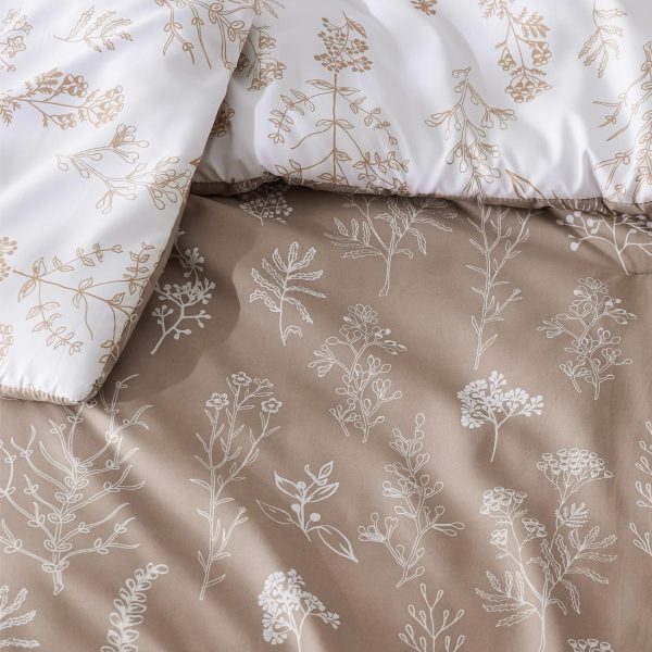Bedsure | 2/3 Pcs Floral Printed Reversible Comforter Set with Soft Designed Plants Pattern Bedding Set - Image 149