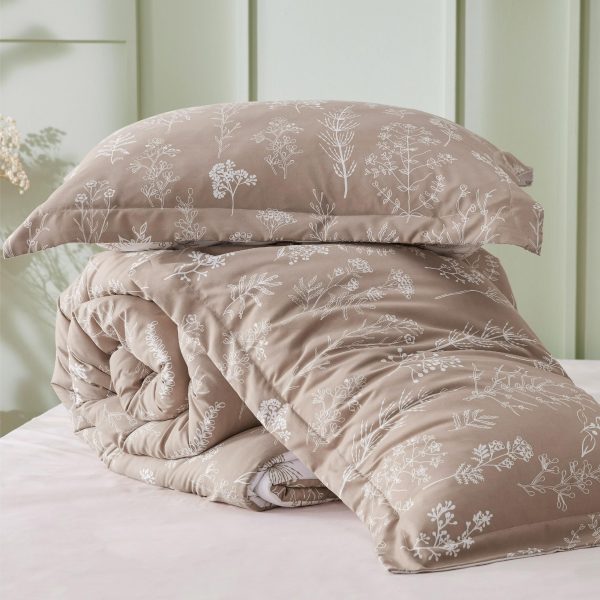 Bedsure | 2/3 Pcs Floral Printed Reversible Comforter Set with Soft Designed Plants Pattern Bedding Set - Image 151