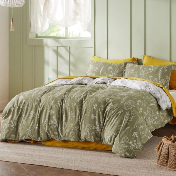 Bedsure | 2/3 Pcs Floral Printed Reversible Comforter Set with Soft Designed Plants Pattern Bedding Set - Image 154