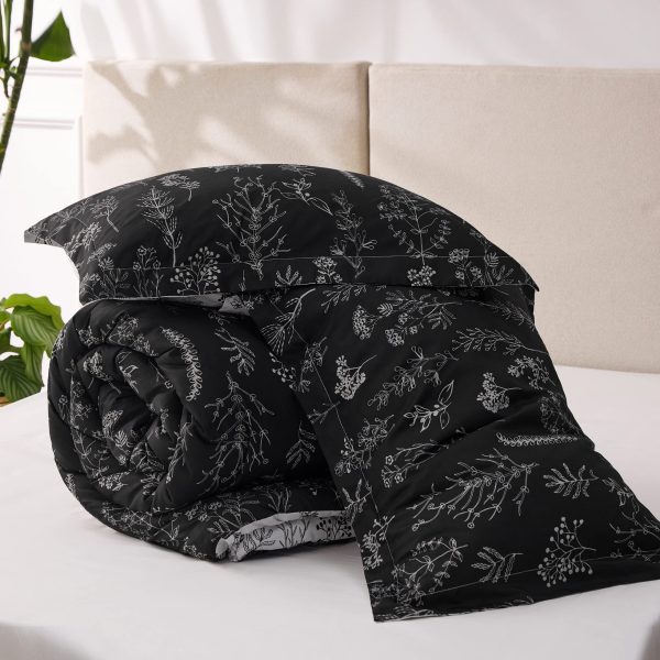 Bedsure | 2/3 Pcs Floral Printed Reversible Comforter Set with Soft Designed Plants Pattern Bedding Set - Image 165