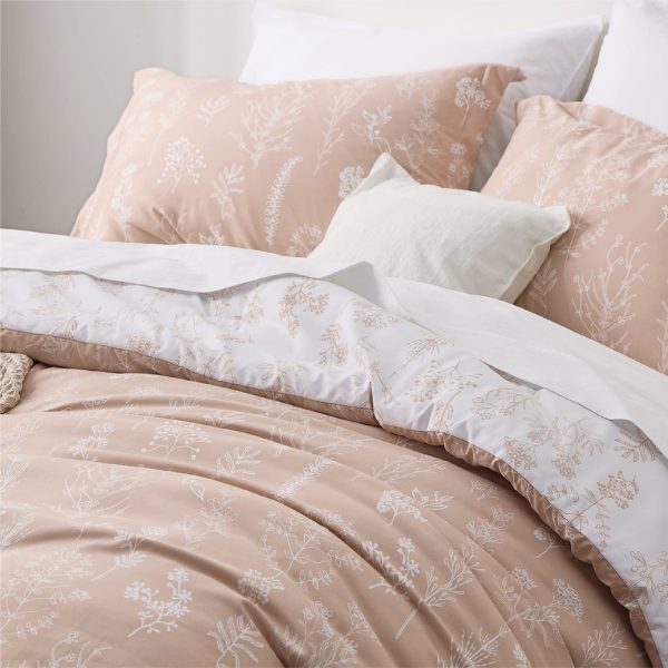 Bedsure | 2/3 Pcs Floral Printed Reversible Comforter Set with Soft Designed Plants Pattern Bedding Set - Image 167