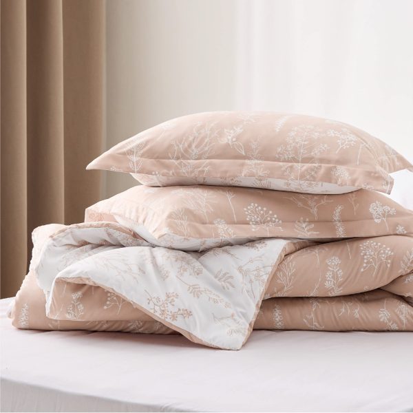 Bedsure | 2/3 Pcs Floral Printed Reversible Comforter Set with Soft Designed Plants Pattern Bedding Set - Image 170