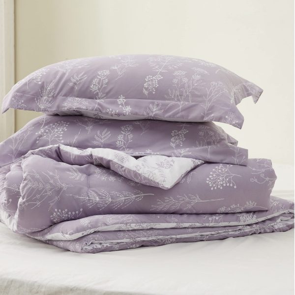 Bedsure | 2/3 Pcs Floral Printed Reversible Comforter Set with Soft Designed Plants Pattern Bedding Set - Image 177